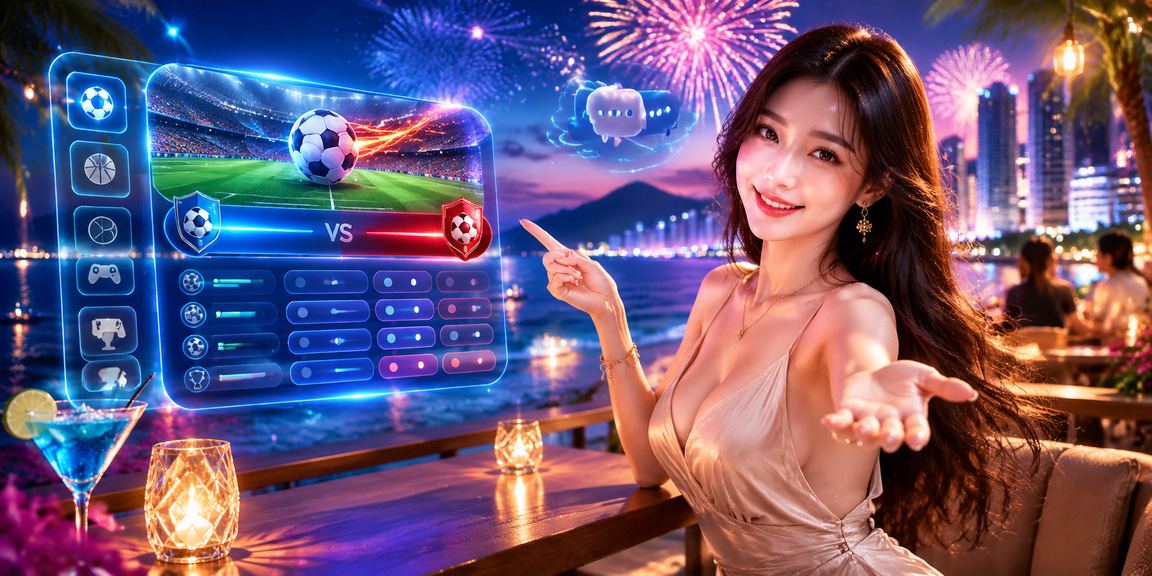 Cảnh buổi tối cá cược casino bên bờ biển Nha Trang